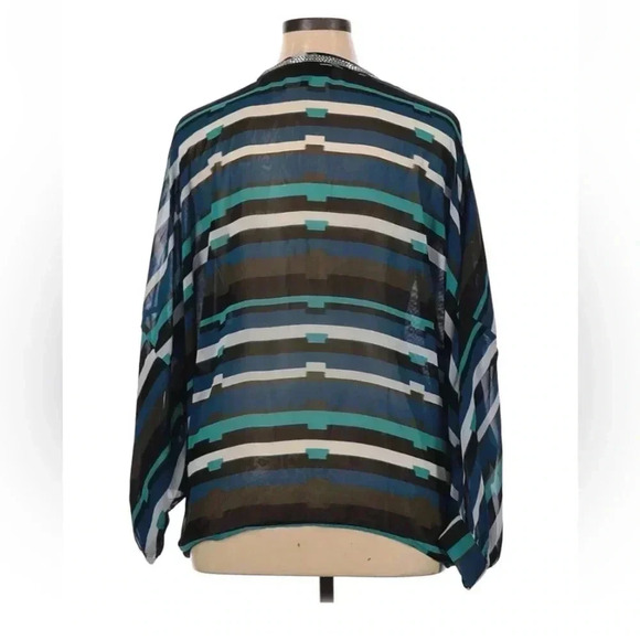 Lane Bryant V Neck 3/4 Sleeve Blouse 14/16 - Picture 3 of 4